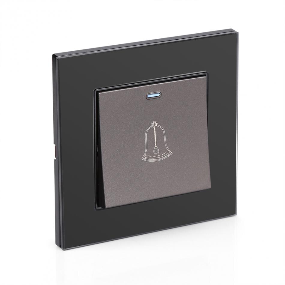 AC220 ~ 250V płyta ze szkła hartowanego dzwonek robić drzwi dzwonka drzwi przycisk dzwonkowy naciskać przycisk sprzętu domowy hotel urządzeń nowy