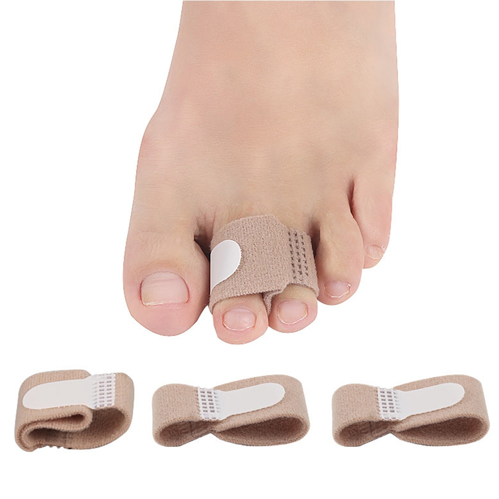10 unidades/juego de enderezador de dedos, martillo, dedo pulgar del pie, corrector, vendaje, separador de dedos, estirador de pie, herramienta de cuidado de los pies