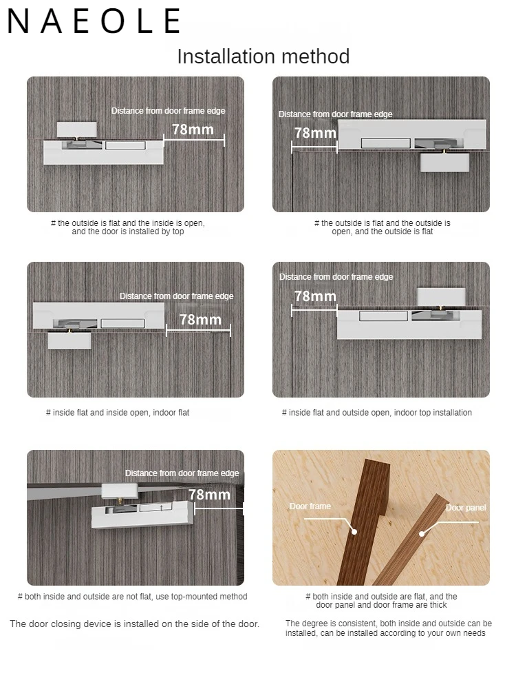 Samozamykacz do drzwi Automatyczny zamykacz Lockpestillo Puerta Porta Retratil Closingtope De Ferme Porte Automatique Home Improvement