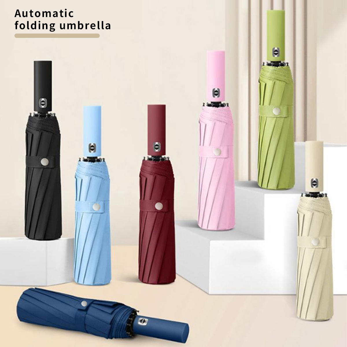 Automatischer Faltschirm mit 24-Knochen, winddichter Sonnenschirm, Regenschirm für Herren und Damen, luxuriöser Geschäft-Regenschirm, Sonnenschirm cmc