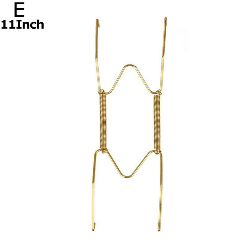 Plate Hanger Holder Wall Display Plate Dish Hangers Stand Supplies Tools Plate Kitchen Spring Storage Holder Home Invisible Q0N1: E