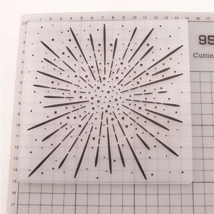 1 pcs Embossing Folders DIY making Paper Cards Craft Card stencil Scrapbook Template Plastic transparent Stamps Wedding Decor: White
