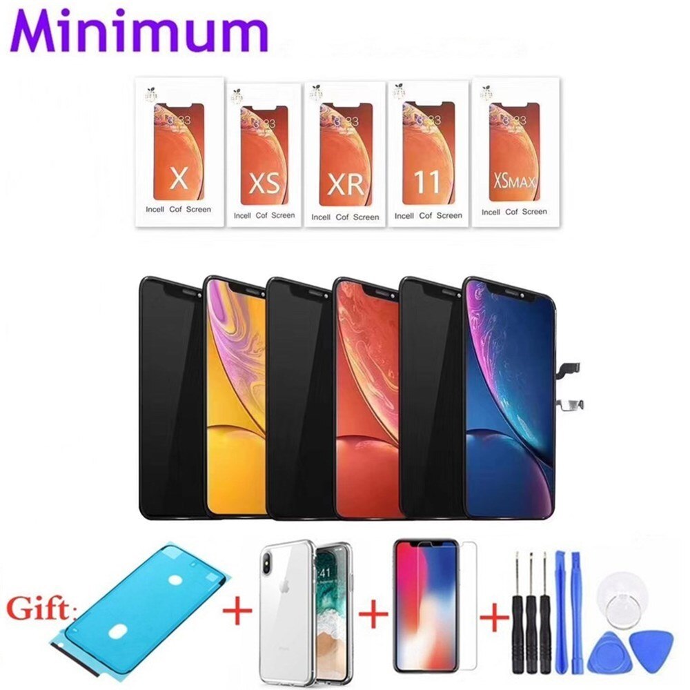 Voor Iphone X Xs 11 Pro Max Xr Rj Incell Lcd Display 3D Touch Screen Geen Dode Pixel Digitizer Vergadering vervangende Onderdelen