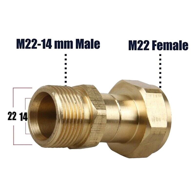 Brass High Pressure Nozzle Washer Thread Swivel Joint Connector Hose for Home Garden Car Washing Lawn Irrigation Q84D