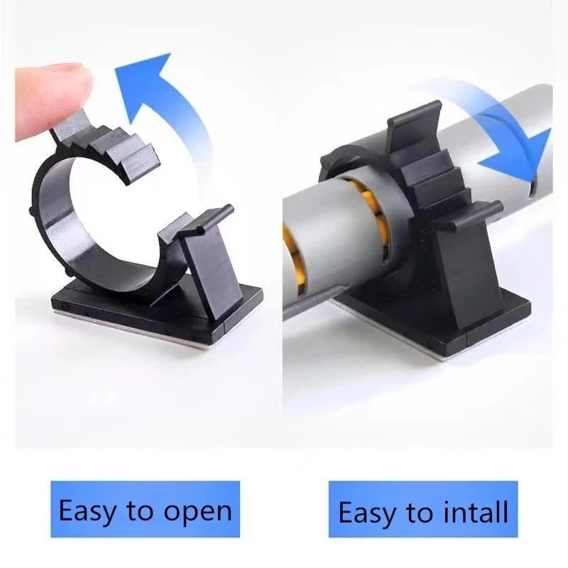 Kabelorganizer Zelfklevende kabelclips Tafel Kabelbeheer Klem Verstelbare snoerhouder voor auto PC TV Oplaaddraadhaspel