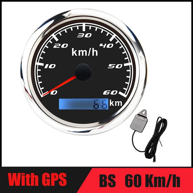 60 km/h Car GPS Speedometer Gauge 30 120 200 Km/h Boat Speed Odometer With GPS Antenna fit for Boat Motorcycle Auto Truck: GPS BS 60KMH