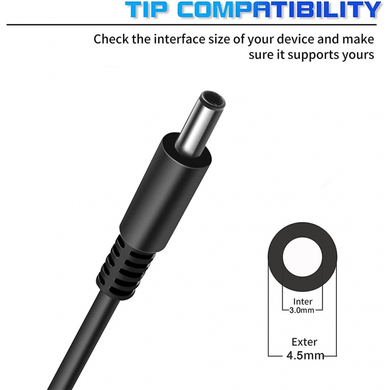 65W Charger for Adapter Dell Inspiron 15 3000 5000 Series 15-3552 3558 3565 3567 5551 5552 5555 5558 5559 Laptop Power Supply
