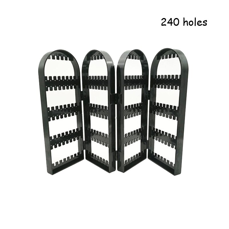 Jewelry Display Stand - 300 Holes - Folding Screen Earring Holder - Plastic Storage Box: B4 240holes