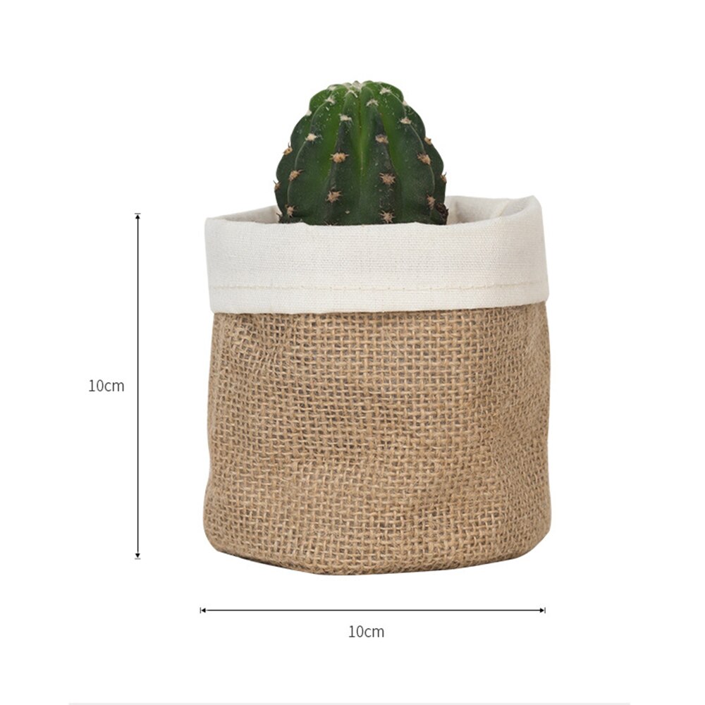 Maceta de papel Kraft lavable para flores, maceta de escritorio para suculentas, contenedor reutilizable, bolsa de almacenamiento multifunción, decoración del hogar: White 2