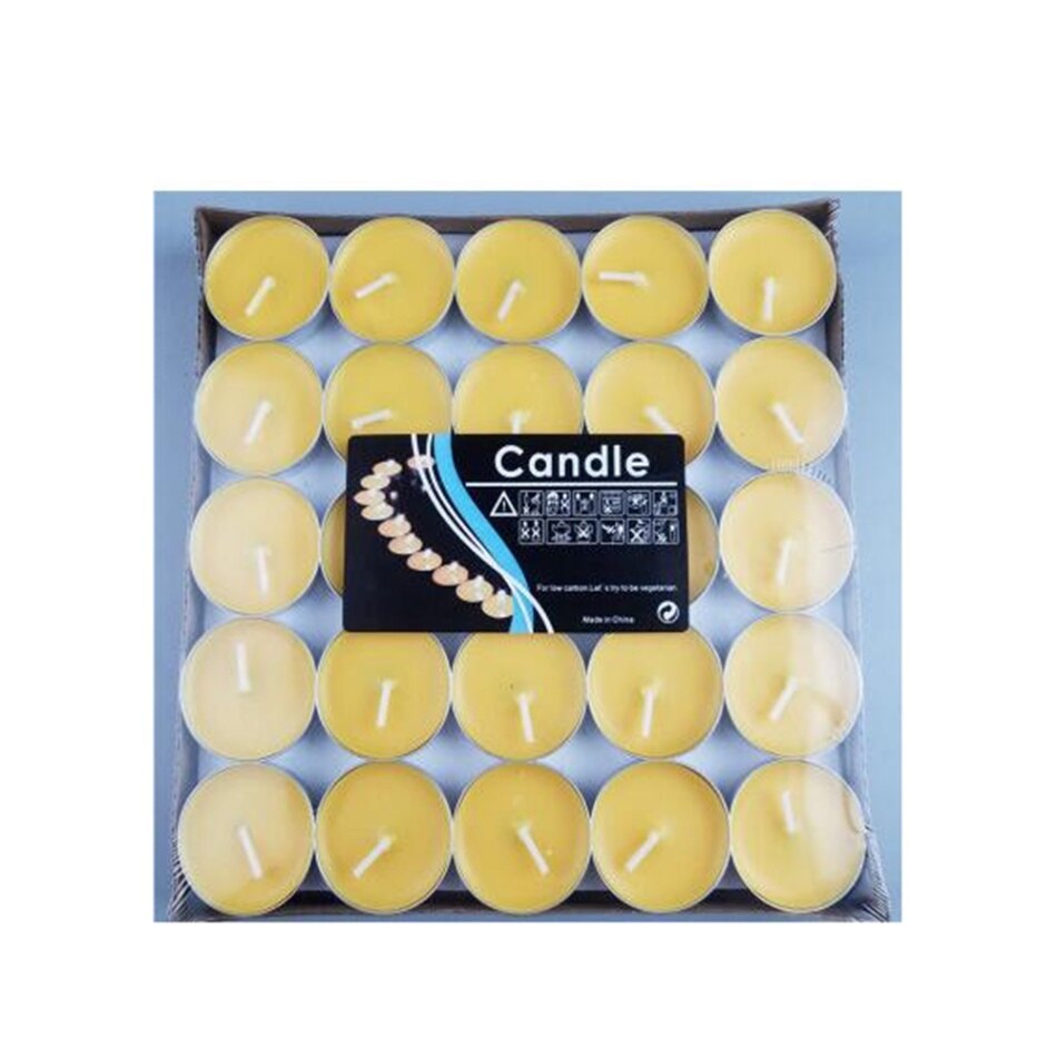 Bougies chauffe-éclairage à thé 50 pièces | Bougies chauffe-vaisselle non parfumées, bougies d'amour romantiques pour décor de maison, décoration pour maison, mariage, anniversaire: YELLOW
