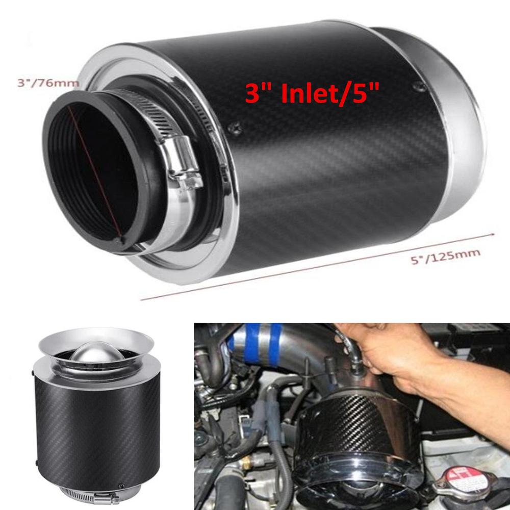 3" Inlet /5" Carbon Fiber Look HiFlow Air Filter Grandado