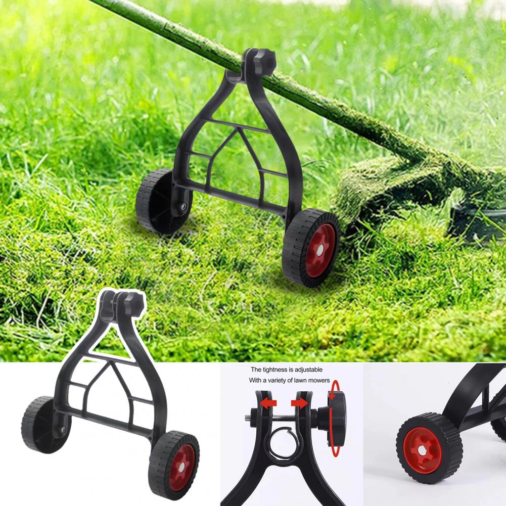 Hjul til gressklipper, ergonomiske stativhjul til gressklipper, justerbare støttehjul til gressklipper, for trimmer til snor