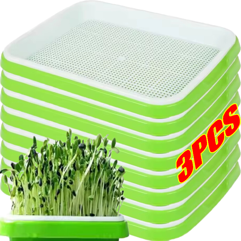 3/1PCS Plastic Grow Kwekerij Potten Groente Grondloze Kwekerij Trays Zaad Kieming Lade Zaailing Spruit Plaat Tuin