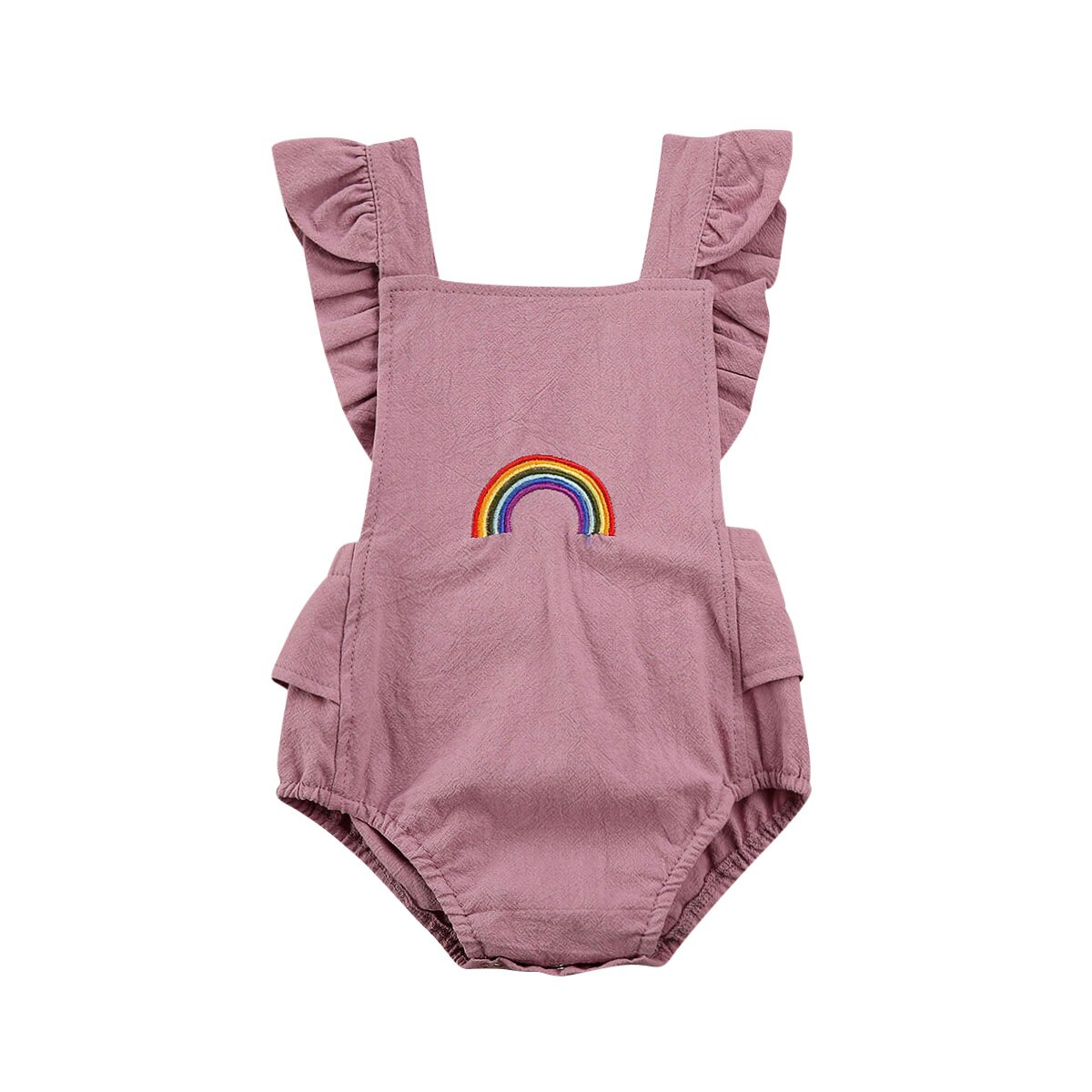 Baby Boy Girl Romper Jumpsuit Bodysuit Outfits Knitted Cotton Clothe: Purple / 18M