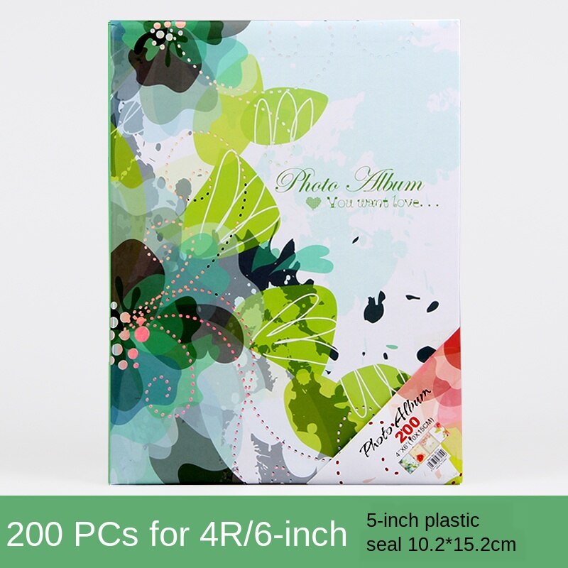 200 Sheets Season Photo Album Scrapbook Interleaf Type Classical 6 Inch Sping Paper Photo Album WY80506: E