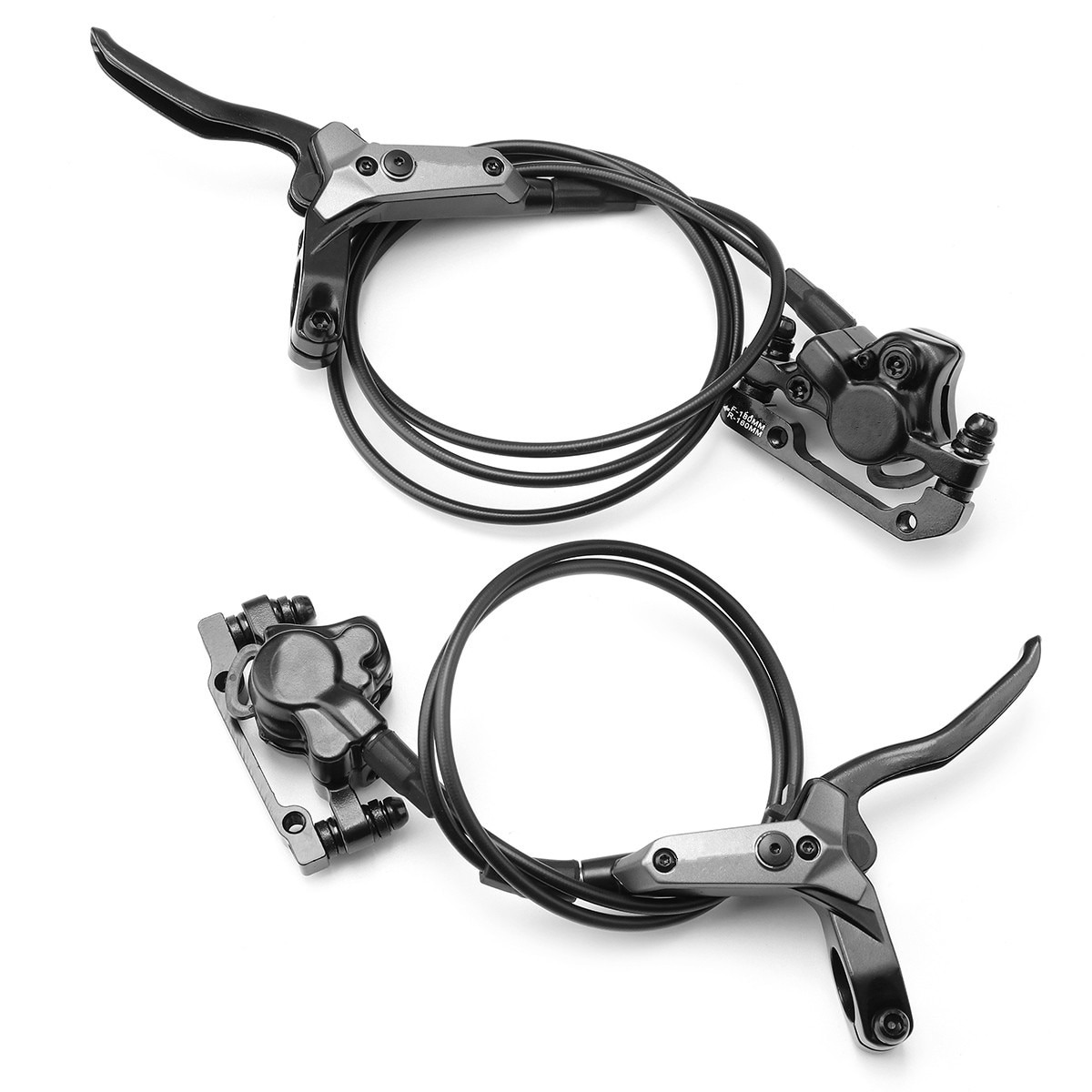 2x Universal Bicycle Brake MTB Brake Hydraulic Disc Brake Set Front/Rear 800/1350mm Mountain Bike Brake Oil Brake Disc Upgrade