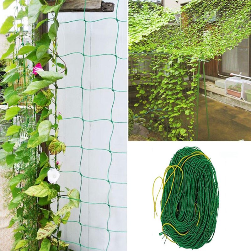 1pcs Plant Trellis Netting Heavy-Duty Polyester Plant Support Vine Climbing Hydroponics Garden Net Accessories Multi Use