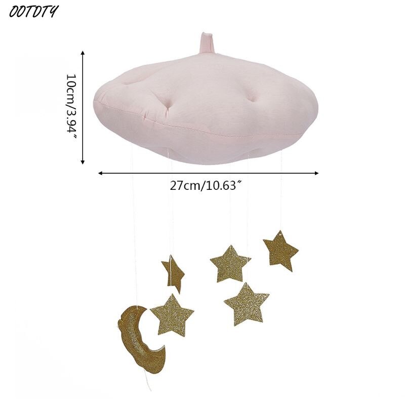 Bebé DIY colgante fotografía Prop techo móvil colgante nube decoraciones guirnalda de estrellas juguete para cuna niños decoración para dormitorio infantil