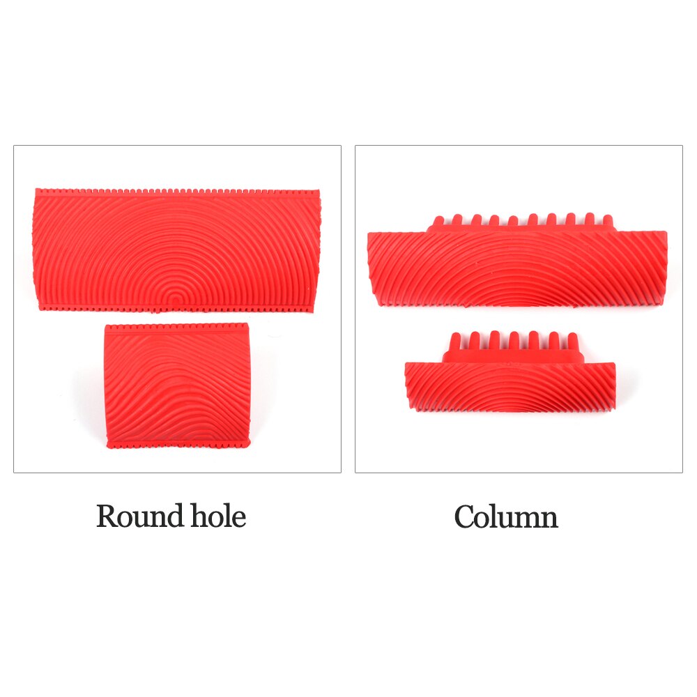 2 Stks/set Rubber Gekarteld Houtnerf Tool Houtnerf Effect Borstel Schilderen Gereedschap DIY Patroon Schilderen Borstel Rubber Verfroller Muur Vloer Decoratie Benodigdheden