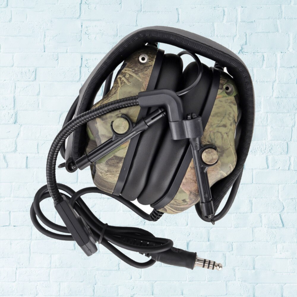 Noise Canceling Walkie Talkie Headphones for Communication Sound Pickup Noise Reduction Outdoor Headset (Carbon: As Shown 4