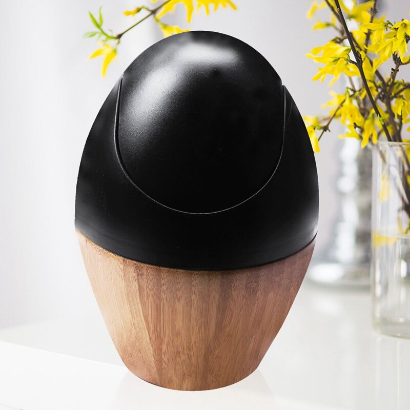 Waste Bins Mini Desktop Trash Can Wooden Garbage Dust Case Holder Rubbish Bin Rolling Cover For Office Home