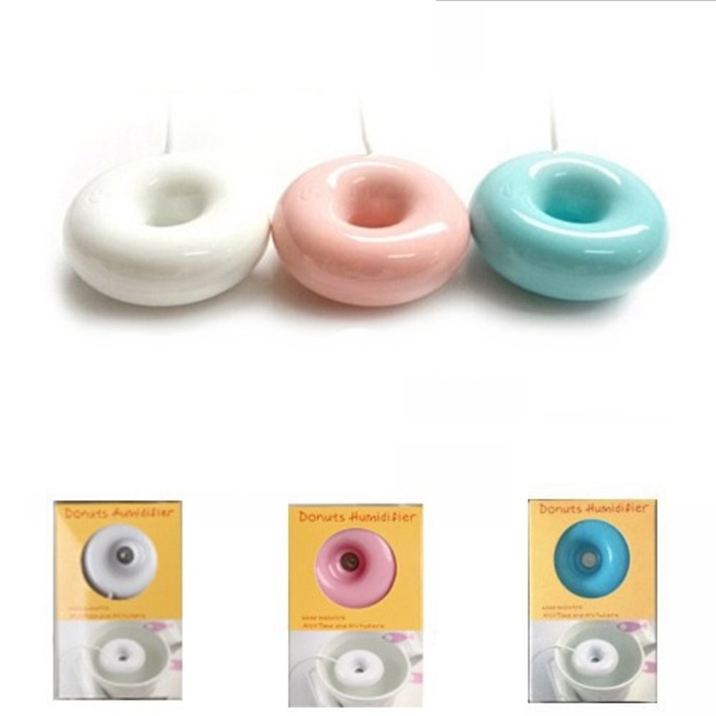 Donut Humidifier Aroma Essential Oil Diffuser Mini Moisture Fogger Humidifi USB Powered Mini Sprayer Home Atomizer Aromatherapy