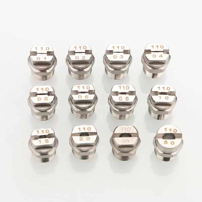 1/4 " rustfri stål v-stråle industriel ventilator flad sprøjtedyse, hvv hu jet flad ventilator sprøjtedyse, bilvask, sprøjtedyse