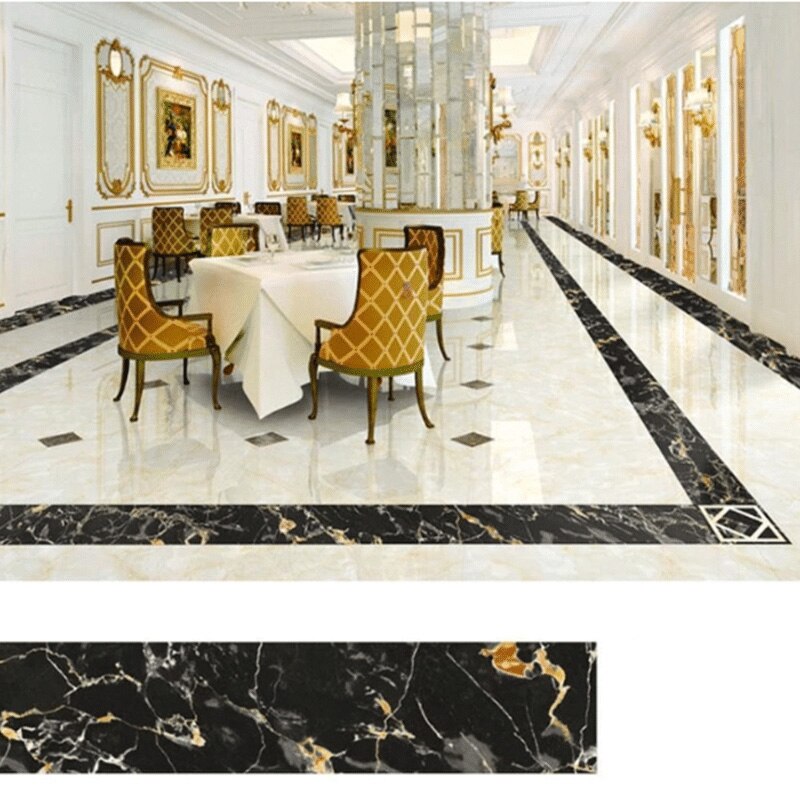 Waterproof Marble Styled Tiles Sticker PVC Self-Adhesive Ceramics Floor Stickers