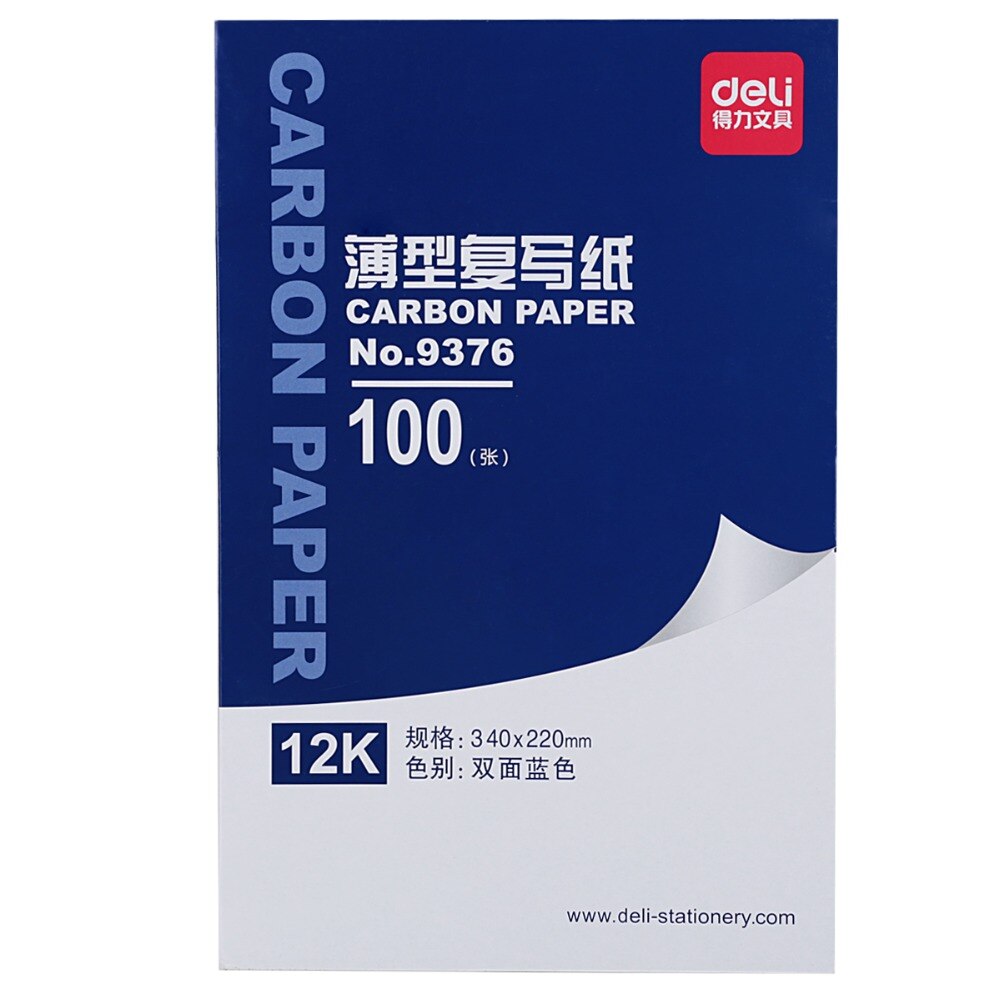 100 sheets/lot A4 double side blue carbon paper 12K financial Special Business School Office Supplies