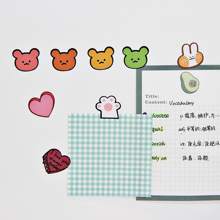 Autocollant de gâteau griffe de chat style coréen | Étiquette murale créative pour sceau enveloppe de téléphone, sac ours amour, bricolage