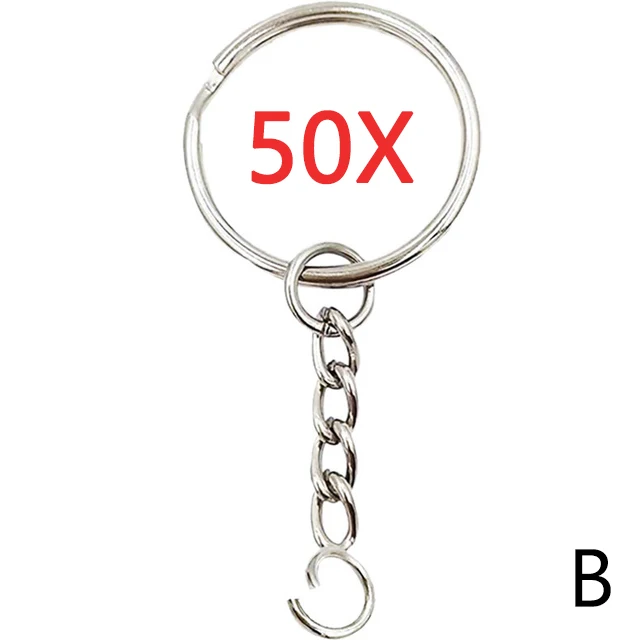 30mm/25mm/20mm Metal Key Rings Keychain Sets Keyfob Anti-rust KeyRings Key Chains Car Key Pendant Split