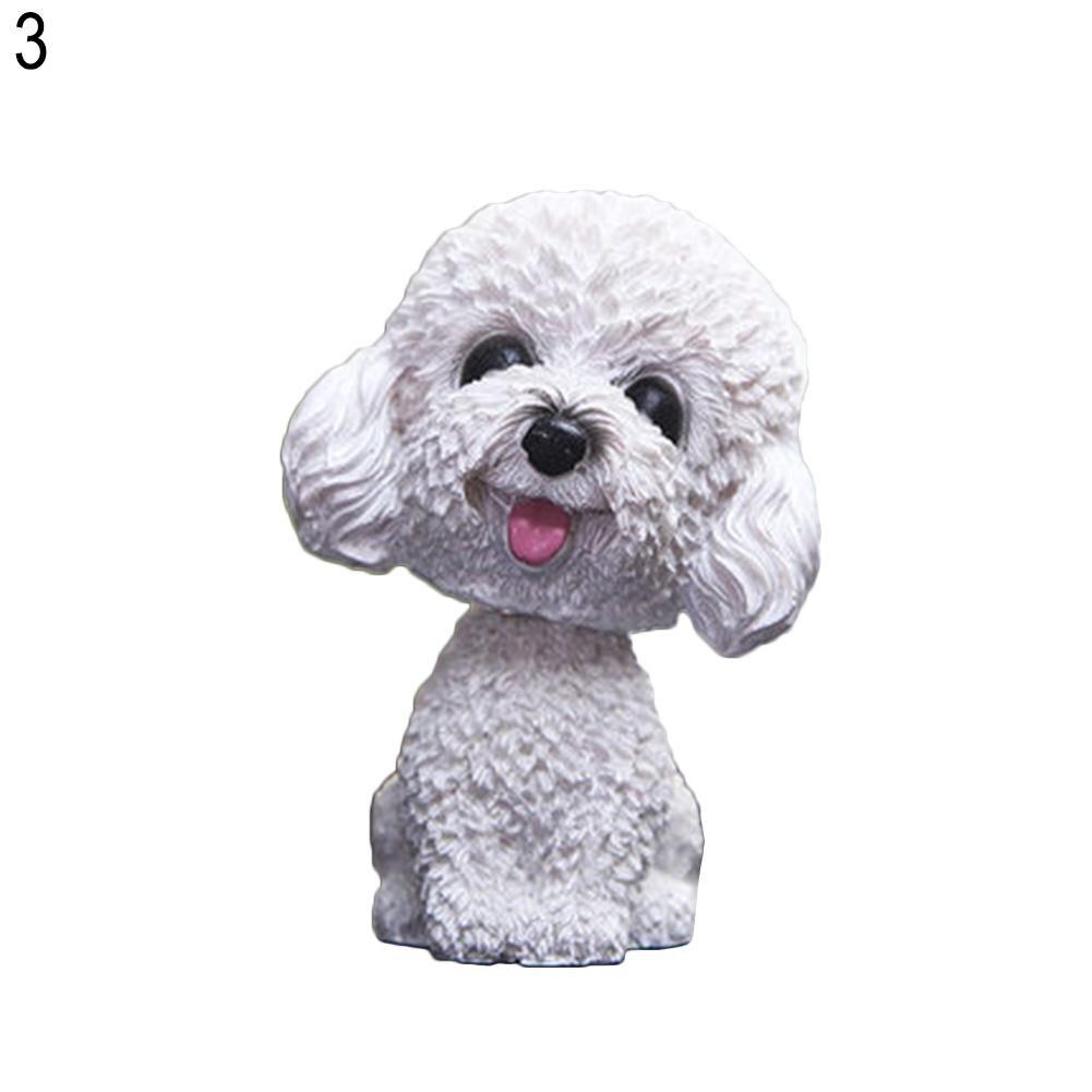 Cabeza oscilante para cachorro, perro de imitación, Interior de coche, adorno para el salpicadero,: 3