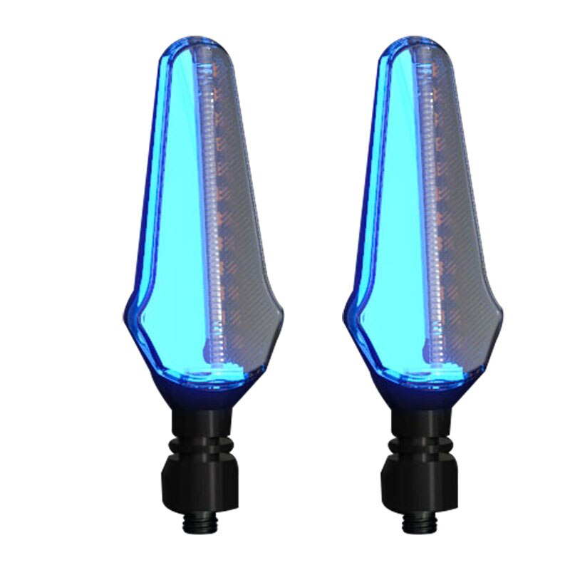 Super lyse motorcykel indikatorer flydende blinklys universelle 12 led motorcykel blinklys led bi-farve lyse lys: Blå