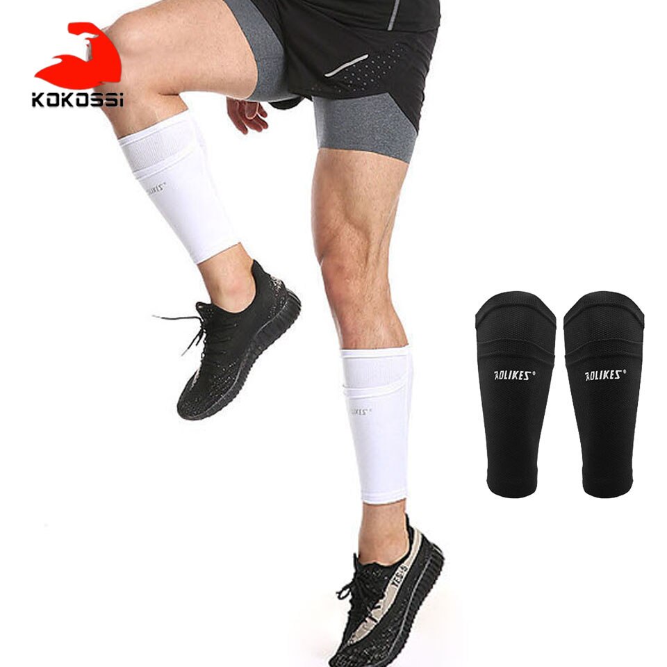 KoKossi paire Aolikes Football Football tibia garde adolescents chaussettes tampons professionnels boucliers Legging shinguard manches équipement de protection