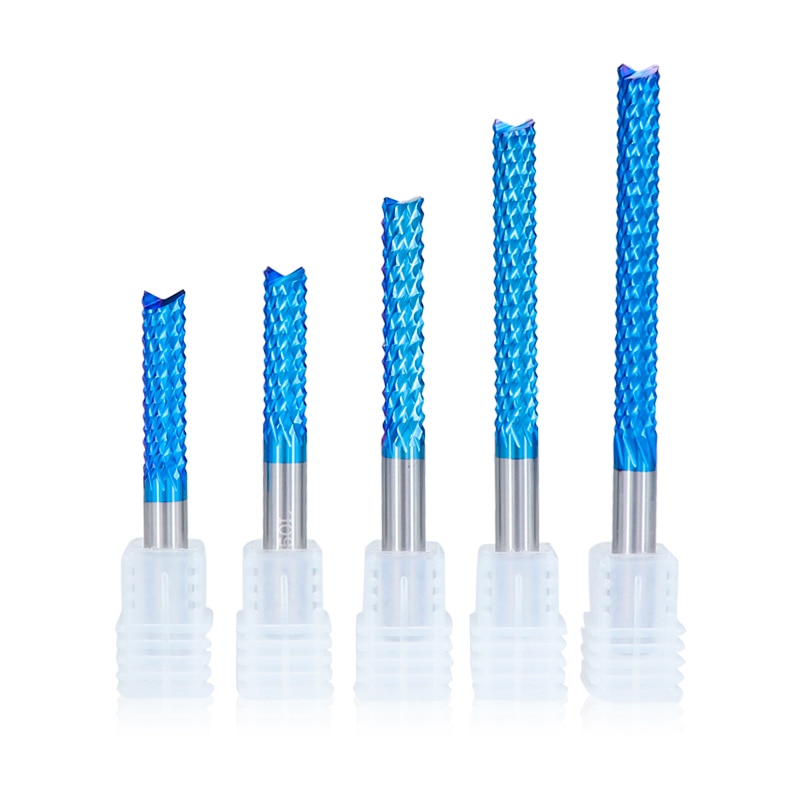 XCAN Corn Milling Cutter 6mm Shank Carbide PCB Milling Bit End Mill Nano Blue Coated CNC Router Bits For Engraving Machine