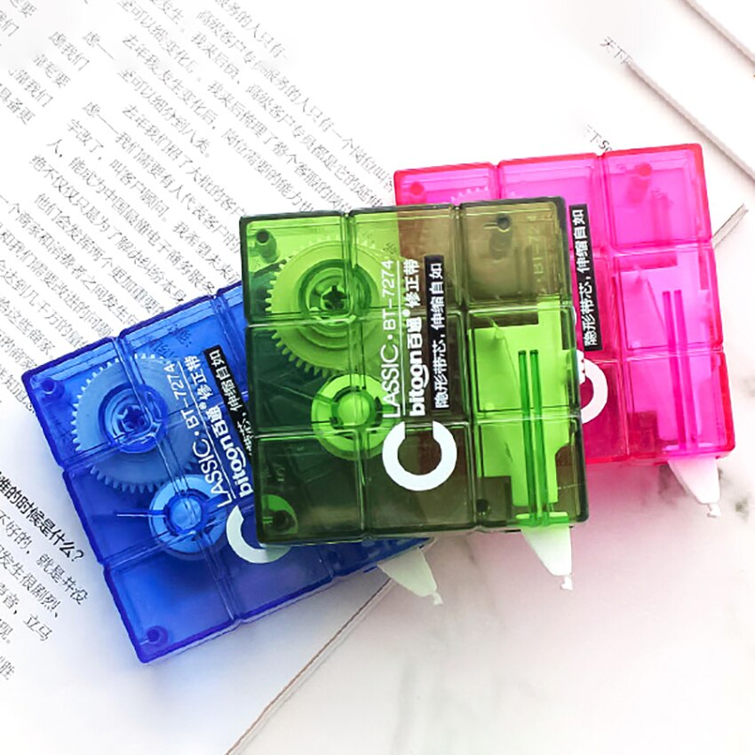 5mm*8m Transparent Correction Tape Corrector School Office Supplies Students Stationery Square Modified Tape