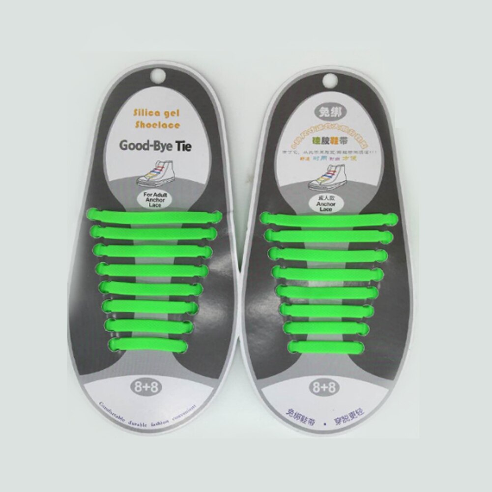 16pcs/lot No Tie Shoelace Silicone Shoelaces Elastic Shoe Laces Special for Men Women Lacing Rubber Zapatillas 13 Colors