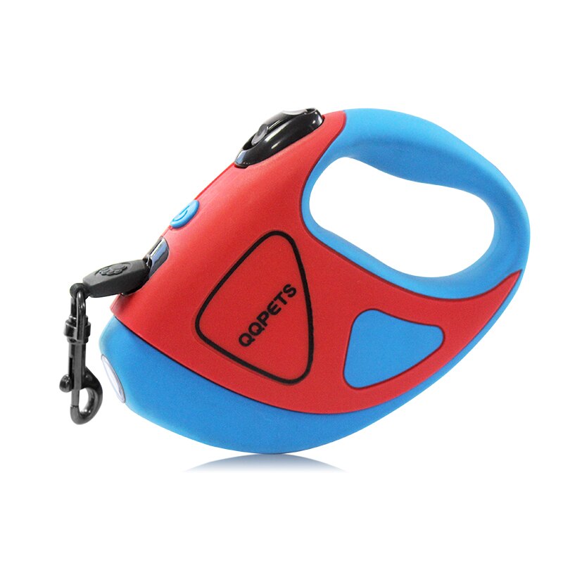 Hondenriem automatisch intrekbaar, led-lichtgevend, rekbaar, nylon hondenriem, lange hondenhand, touw voor middelgrote en grote honden.: Superman kleur / 3m