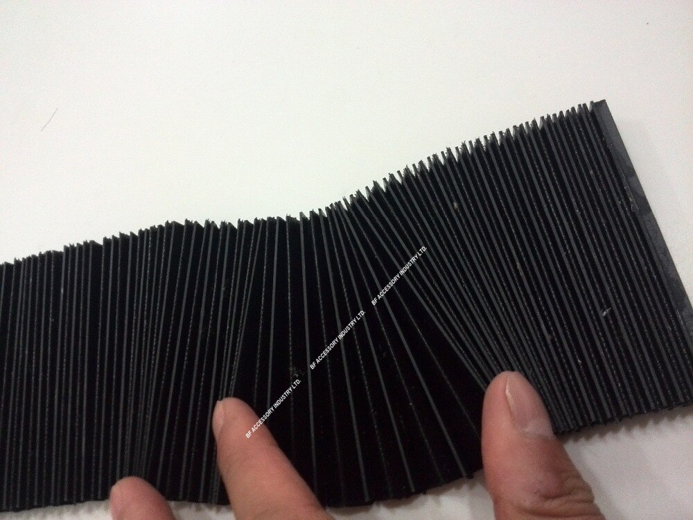 Cubiertas protectoras de fuelle tipo acordeón Flexible para máquina cnc-W = 80mm H = 10mm L = 1000mm