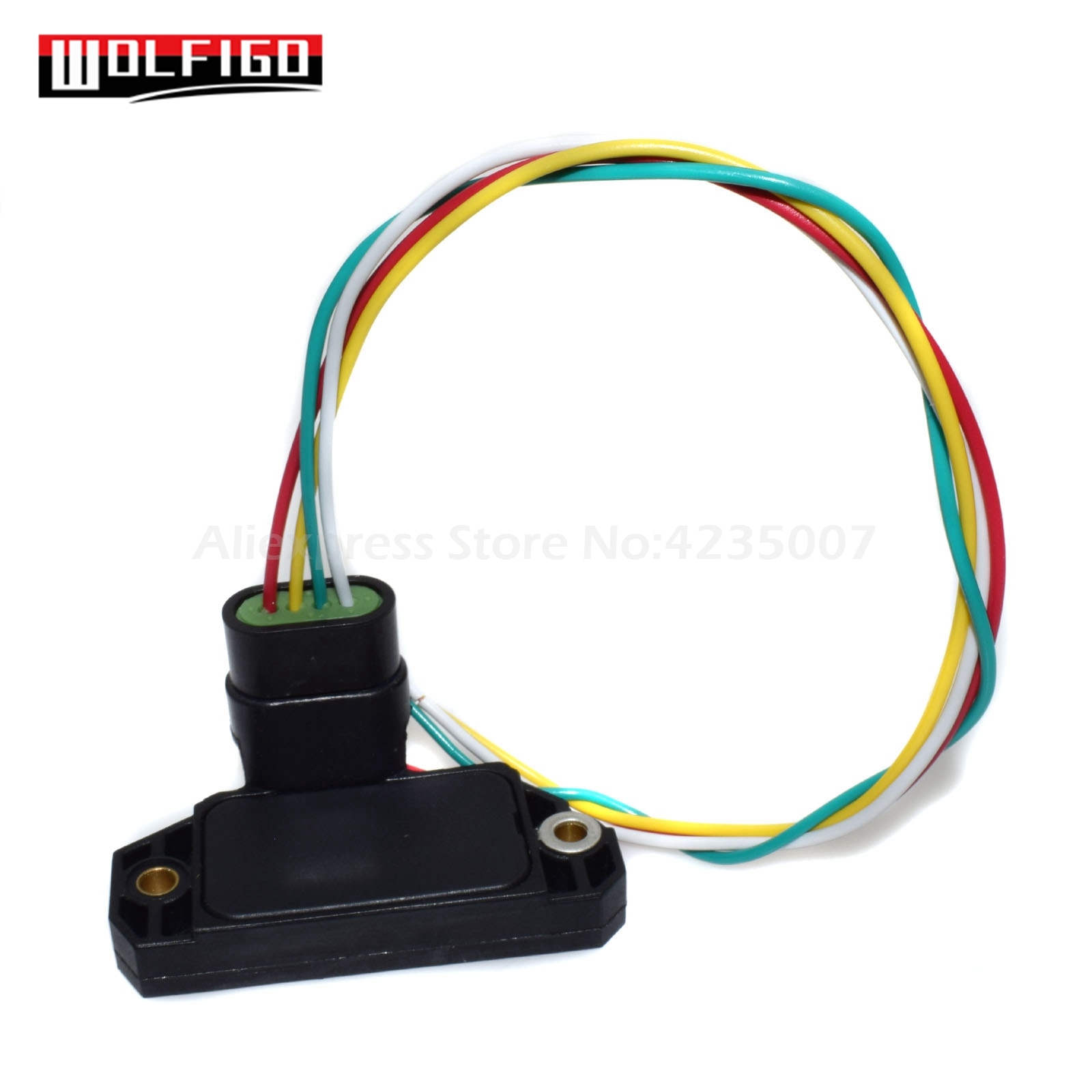Wolfigo for g-mc chevrolet cadillac buick isuzu sytytyksen ohjausmoduuli sytytin pistokejohtosarjan liittimellä 10482803, 8104828030