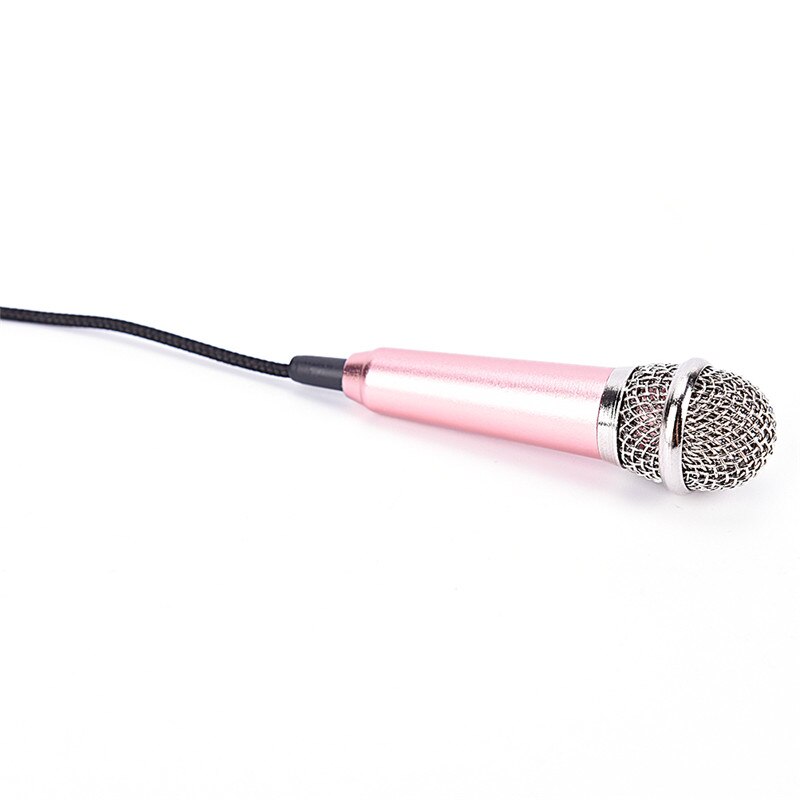 3.5mm Stereo Studio Mic KTV Karaoke Mini Microphone For Cell Phone Laptop PC Desktop 5.5cm*1.8cm Small Size Mic: gold