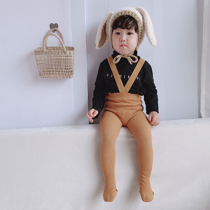 Pantalones suaves de otoño para bebés y niñas, lindos pantalones de algodón para niños, mono de Color sólido, monos para niños