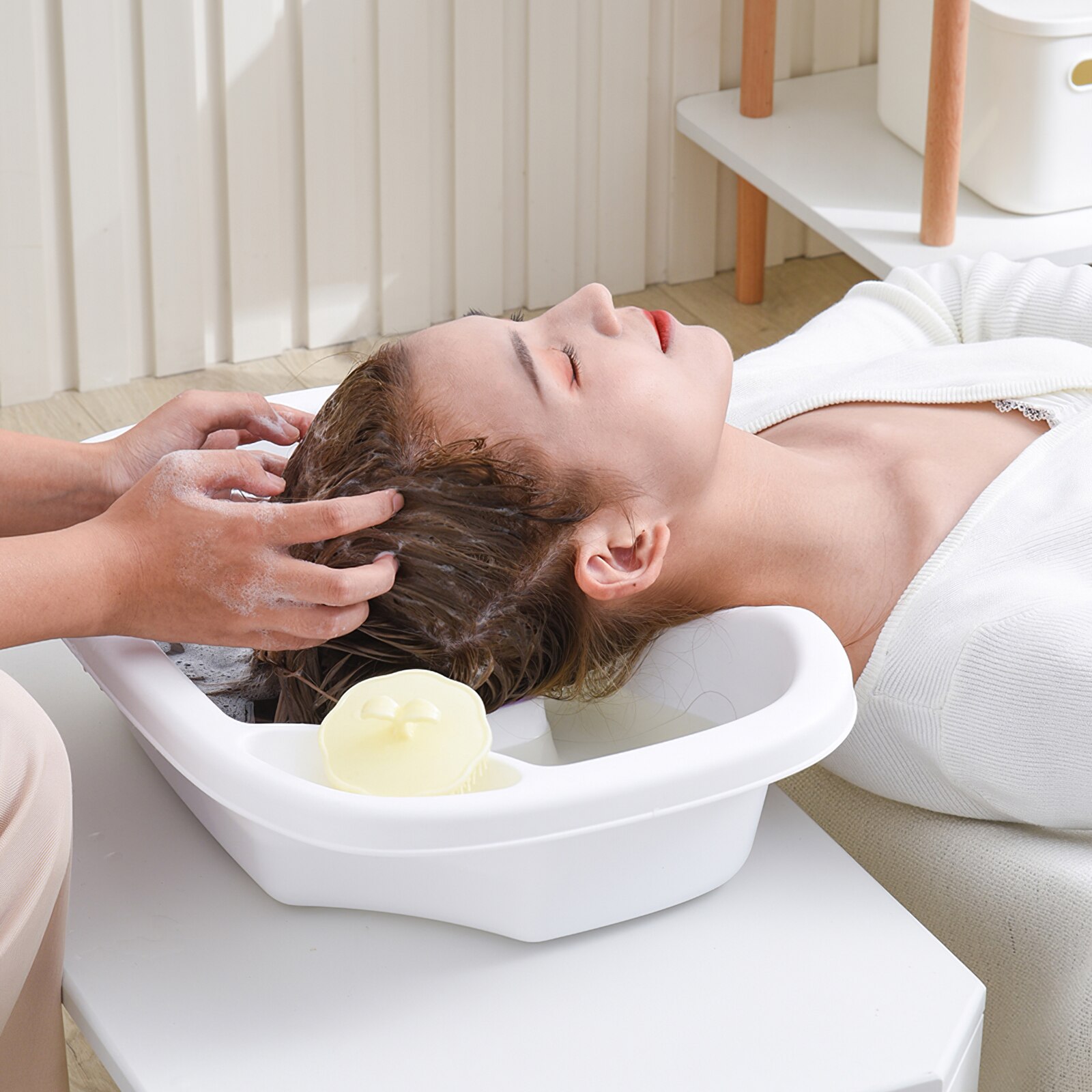 Zwangere Vrouwen Shampoo Wastafel Draagbare Shampoo Sink Kappers Shampoo Bed Kapper Wastafel Voor Zwangere Vrouwen Ouderen