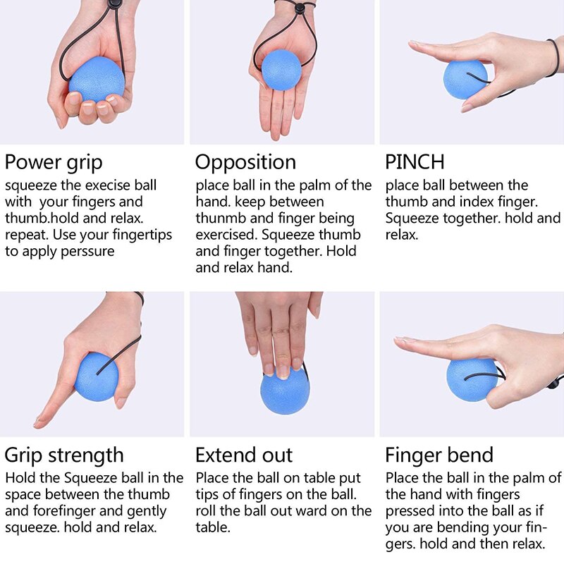 Pelota antiestrés portátil para apretar, pelota para aliviar el estrés, fortalece el ejercicio de mano y alivia la tensión, ideal para niños y adultos