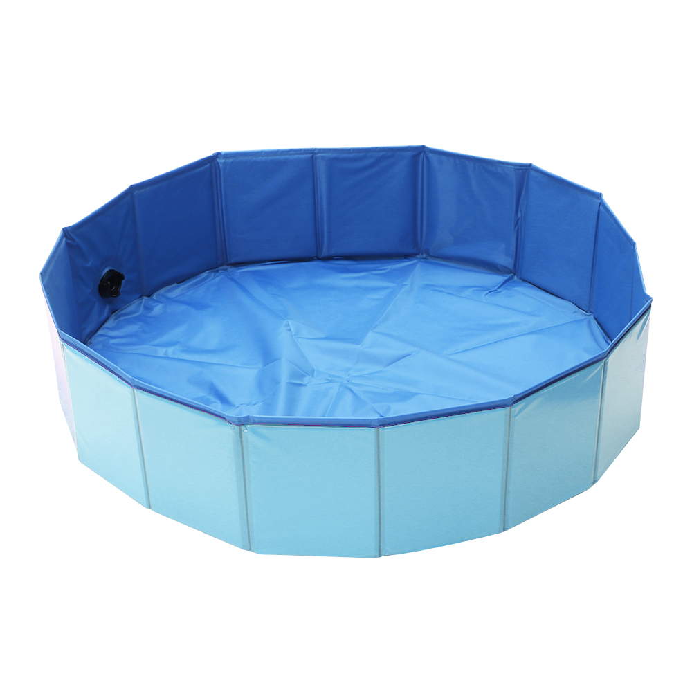 Hopfällbar husdjurshund simbassäng pvc tvättdamm hundbalja säng stor liten hund simhus säng sommarpool