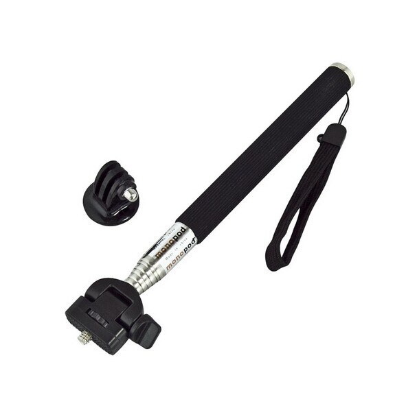 Uitschuifbare Handheld Selfie Stok zelfontspanner Monopod met Statief Mount Adapter voor Gopro Hero 5 4 3 + 3 2 SJCAM