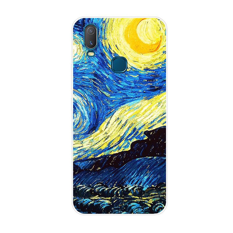 Funda de telefono para Capa VIVO Y11 Funda trasera de silicona para Funda VIVO Y11 suave cubierta de TPU flor