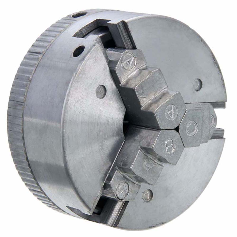 Z011 Mini Drill Chuck Zinc Alloy Manual Self-Centering Metal 3-Jaw Lathe Chuck Clamp With 2 Chuck Key For CNC Lathe Machine Tool