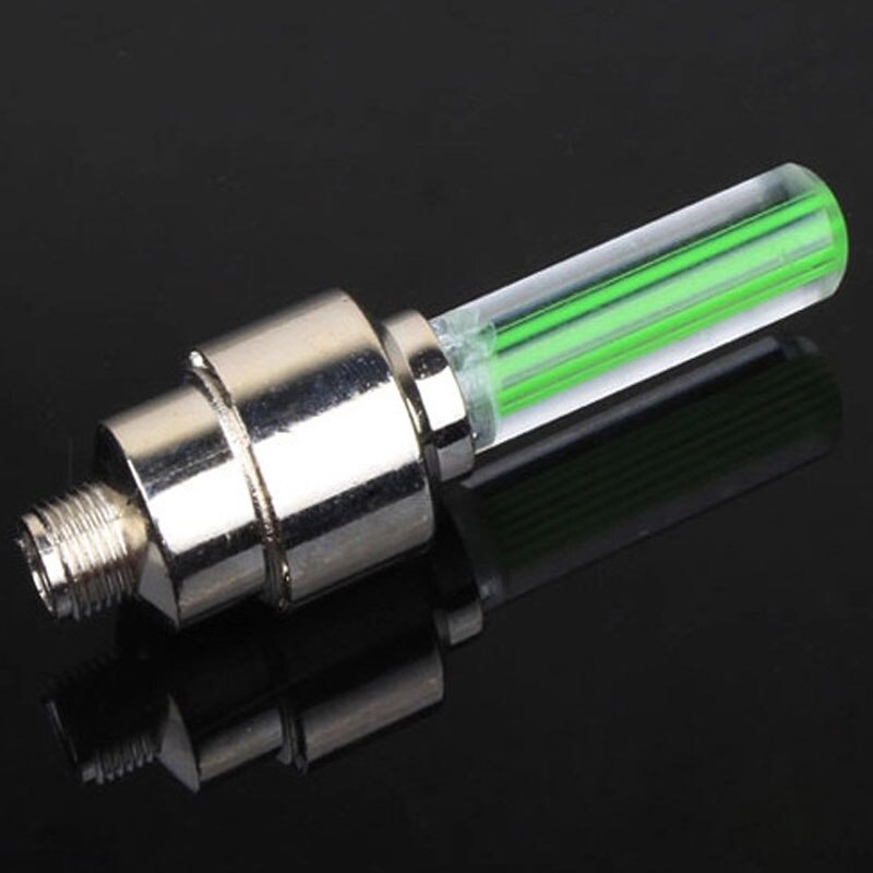 Fiets Auto Wiel Tire Flesdop Spoke Flash Led Verlichting Lamp Waterdicht Leds Tyre Ventieldopjes Wiel Spaken Led licht: Green