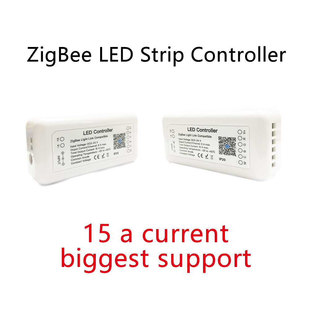 IHSENO Tuya Zigbee Controller LED intelligente Controller RGB + CCT Controller per strisce luminose a 6 pin DC12-24V Funziona con Alexa Google Assistant